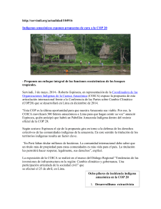 Esta COP es la &uacute;ltima oportunidad para que nuestra Amazon&iacute;a sea