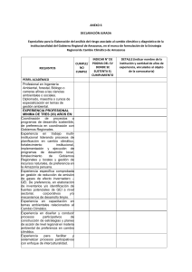 ANEXO 6 DECLARACIÓN JURADA Especialista para la