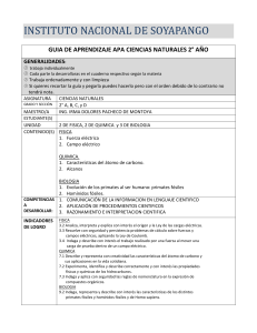 guia de aprendizaje apa ciencias naturales 2° año generalidades