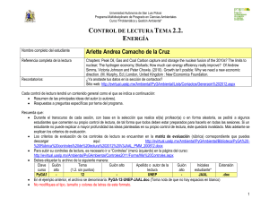 Control de lectura Tema 2.2. Energ&iacute;a