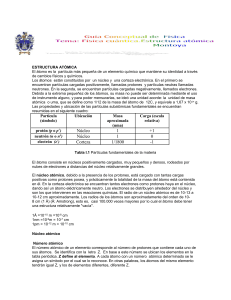 GUÍA : Estructura atómica.