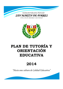 plan de tutoría y orientación educativa 2014