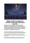 Chile tendr&aacute; la primera central solar que funciona sin sol