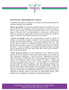 Efectos del tabaquismo. - Centro de Medicina Biol&oacute;gica