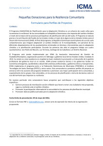 Formulario para Perfiles de Proyectos