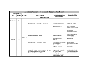 Agenda de Reuniones de Academia Disciplinar / de Plantel