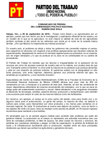 comunicado de prensa del - Sitio Oficial Partido del Trabajo Veracruz