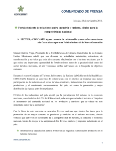 Fortalecimiento de relaciones entre industria y turismo