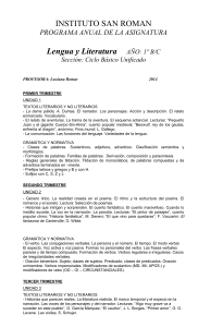 Lengua y Literatura AÑO: 1º B/C