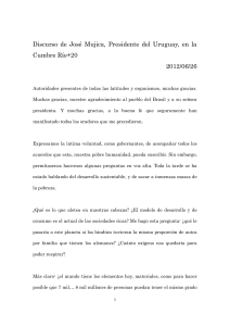 Discurso de José Mujica