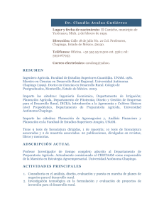 Dr. Claudio Avalos Gutiérrez Lugar y fecha de nacimiento: El