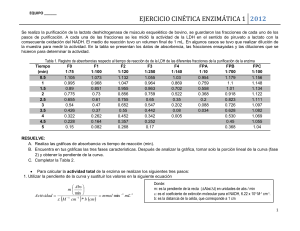 ejercicio cinética enzimática 1