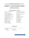 Español 2 – Unit 13 Scantron Examen (100