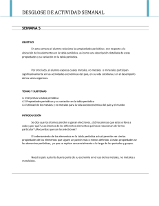 DESGLOSE DE ACTIVIDAD SEMANAL