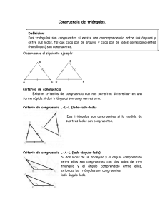 Congruencia de triángulos.