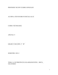 Dieta Saludable nutricion de los adolescentes
