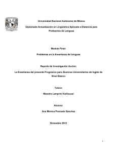 Universidad Nacional Autónoma de México Diplomado