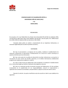 Convenio Marco(Es) - Universidad Vi&ntilde;a del Mar