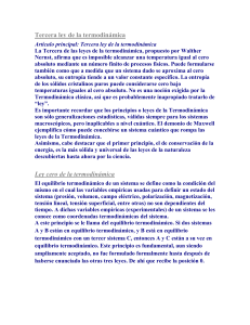 Tercera ley de la termodinámica Artículo principal: Tercera ley de la