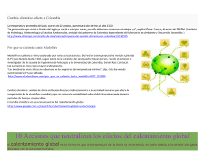 El cambio clim&aacute;tico es una consecuencia del