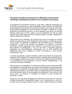 Asociación de Bancos lamenta que el Ministerio de Economía