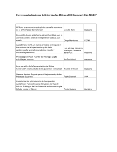 Lista de proyectos adjudicados por la UCH en el XIX Concurso I+D