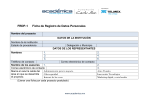 FRDP-1 Ficha de Registro de Datos Personales