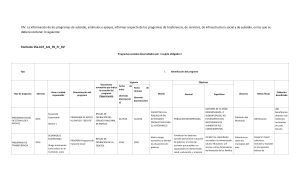 XIV. La información de los programas de subsidio, estímulos y