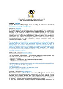 II Muestra de Antropología Audiovisual de Madrid IMA (Instituto