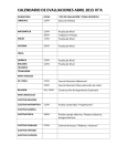 calendario de evaluaciones abril 2015 iv°a