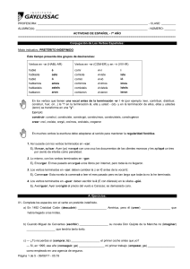 Ejercicios Pretérito Indefinido 4 - irregular