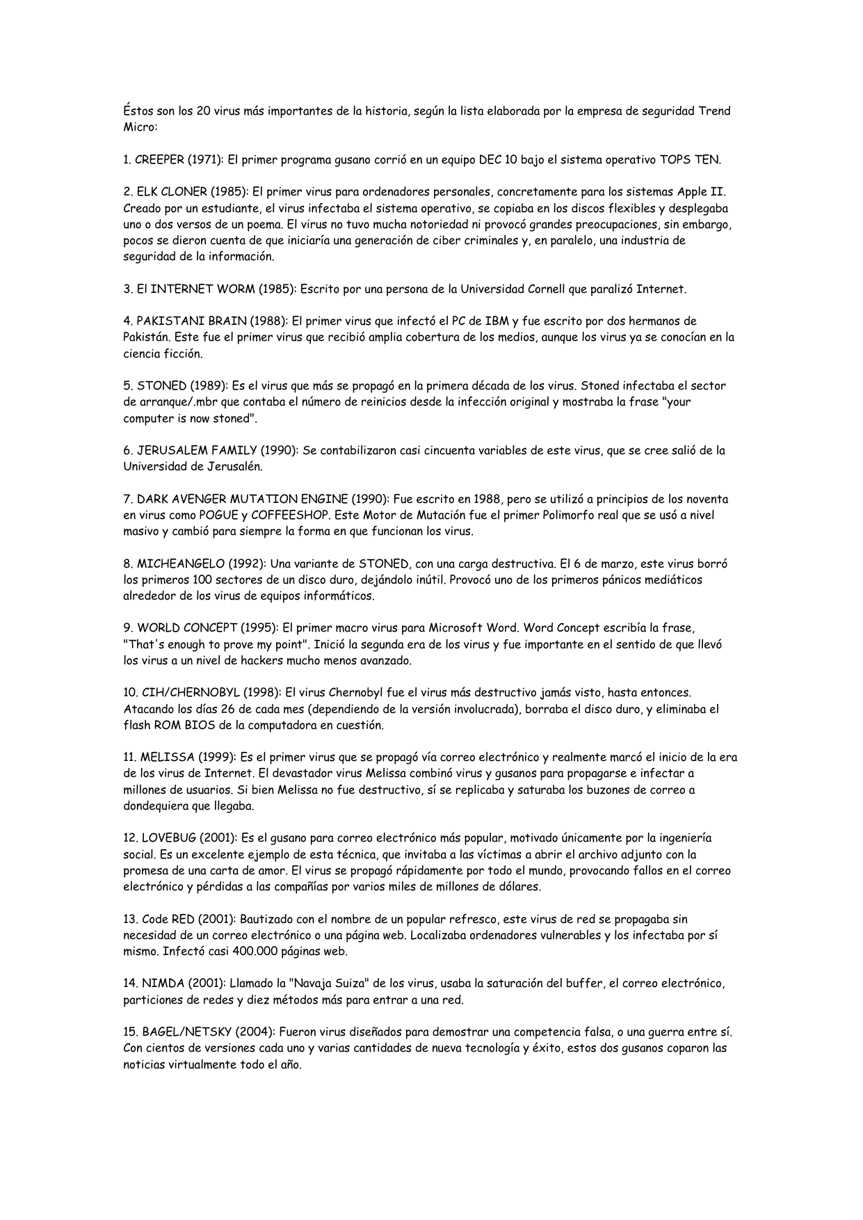 Estos Son Los Virus Mas Importantes De La Historia Estos Son Los Virus Mas Importantes De La Historia