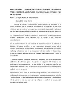 ASPECTOS PARA LA EVALUACIÓN DE LA INFLUENCIA DE LOS DIVERSOS TIPOS