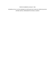 PROYECTO AMBIENTAL ESCOLAR - PRAE DESARROLLO DE UN