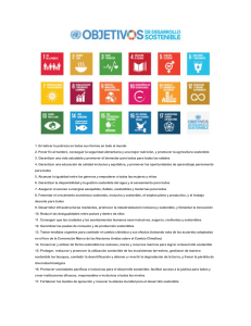 FEBRERO: Desafíos de los objetivos de desarrollo sostenible