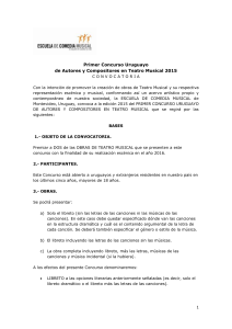 Primer Concurso Uruguayo de Autores y Compositores en Teatro