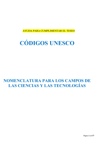 Códigos Unesco - Universidad Pública de Navarra