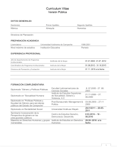 Currículum Vitae Versión Pública DATOS GENERALES Nombre(s
