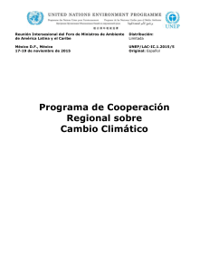 Programa de Cooperación Regional sobre Cambio Climático