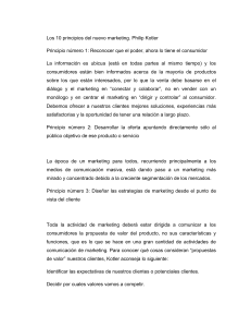 Los 10 principios del nuevo marketing. Philip Kotler Principio