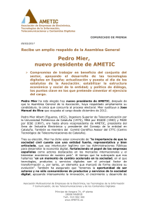 Pedro Mier, nuevo presidente de AMETIC _ NdP