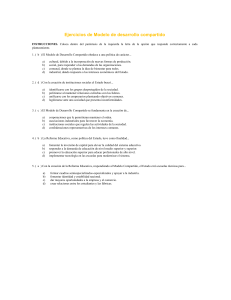 Ejercicios de Modelo de desarrollo compartido