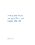 Procedimientos para publicar ex-ahead of print