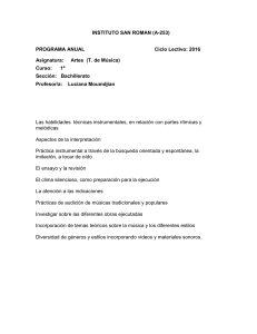 INSTITUTO SAN ROMAN (A-253) PROGRAMA ANUAL Ciclo
