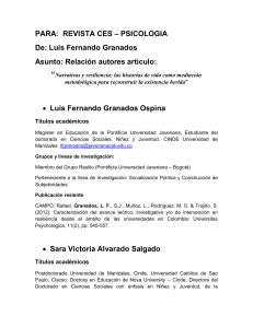 Presentacion de Autores - Revistas Científicas Universidad CES