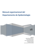 Manual organizacional del Departamento de Epidemiologia