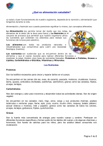 ¿Qué es alimentación saludable?