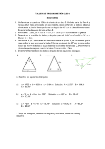 TALLER DE TRIGONOMETRÍA CLEI 6 NOCTURNO Un faro A se
