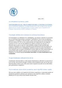novedades en el tratamiento del cáncer cutáneo.