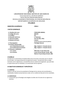 Fisiología Animal - Plan 2013 - Facultad de Ciencias Biológicas